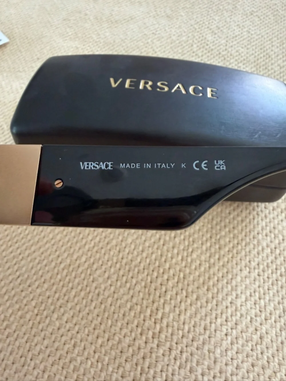 Versace MOD 4466-U Black Gold Medusa Head Frame Sunglasses 54-19 140 With Box